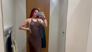 [4K] Sexy Public Dressing Room Try on Haul