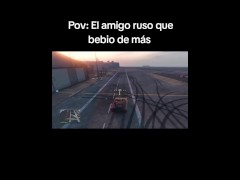 The Russian with the tank