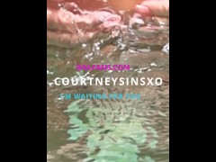 Naked in Mexico - Courtney Sins in the buff