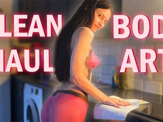 4K Body Art BodySuit Teenage - I Clean the Kitchen to Turn you on
