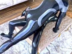 Latex living decoration T2, shiny fucking - Gloomy Babe