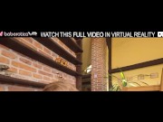 Solo girl, Sarah Kay,uses a big dildo,in VR.
