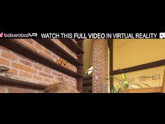 Solo girl, Sarah Kay,uses a big dildo,in VR.