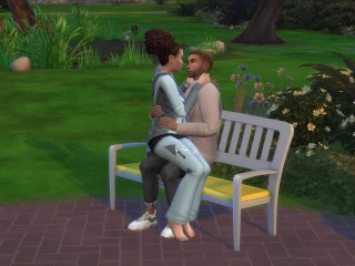 Сексуальный персонаж грубо трахается в общественном Park! | a Sims 4 Love Story