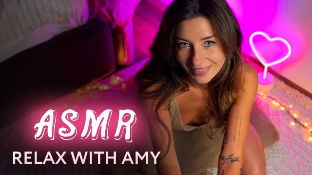 ASMR * A cute petite brunette in sexy dress Mic Pumping Your Cock and Make You CUM * Amy Haze