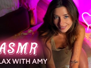ASMR * a Cute Petite Brunette in Sexy Dress Mic Pumping your Cock and make you CUM * Amy Haze