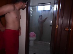 Stepbrother's Shower Surprise: Bellatrix Taboo Encounter - Screenshot 2 of 16 - Big Boobs