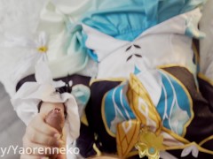 Cosplay, high heels, a caring maid and a cute idol - Screenshot 15 of 16 - Handjob