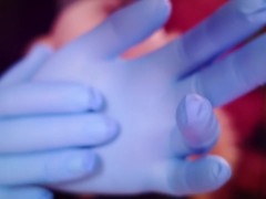 ASMR with medical gloves, clicking and clapping hands