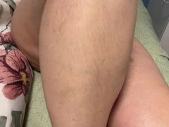 Cali is naked again, massaging her breasts and masturbating