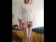 Миниюбочка, полупрозрачная блузочка, дополненная реальность - Screenshot 9 of 16 - Masturbation