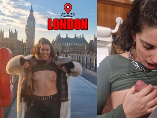 Flashing in London Tourist Spots and RISKY Blowjob in HARRODS! Ft. Savannah the Goddess