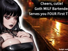 [F4M] Goth MILF Bartender Serves you FOUR First Times (Erotic Audio) (+After Care)