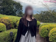 【素人】野外露出！Eカップ色白彼女が野外で放尿して中出し青姦 素人カップル/美少女/色白美乳/中出し/フル動画(28分)/일본여대생과질내사정섹스 - Screenshot 2 of 16 - 素人