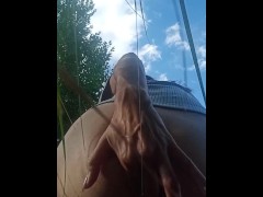 Step sister jerks anal off in the park - Screenshot 15 of 16 - Anal