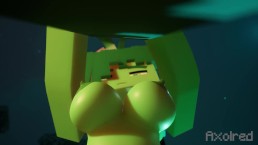 Steve在Minecraft中乱搞僵尸女孩