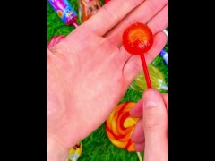 Satisfying video Asmr lollipops candy unboxing video Asmr opening video and chocolate gummy candy