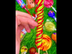 Satisfying video Asmr lollipops candy unboxing video Asmr opening video and chocolate gummy candy