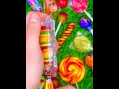 Satisfying video Asmr lollipops candy unboxing video Asmr opening video and chocolate gummy candy