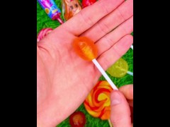 Satisfying video Asmr lollipops candy unboxing video Asmr opening video and chocolate gummy candy