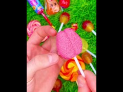 Satisfying video Asmr lollipops candy unboxing video Asmr opening video and chocolate gummy candy