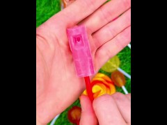 How to cutting rainbow lollipops candy Lollipops unpacking ASMR satisfying video