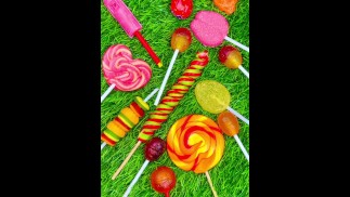 Satisfying video how to unpack rainbow lollipops and chupa chups chocolate ASMR