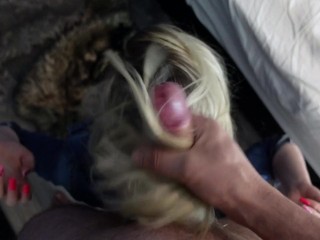 Slutty Wife Give Perfect Blowjob, and want Cum in her Hair