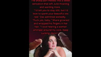 Horny fat bbw housewife reads erotica