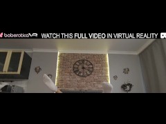 Solo black haired babe Angel Krissis is having fun in VR.