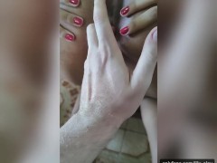 my Master put his hand inside me and masturbated me until I was stretched out