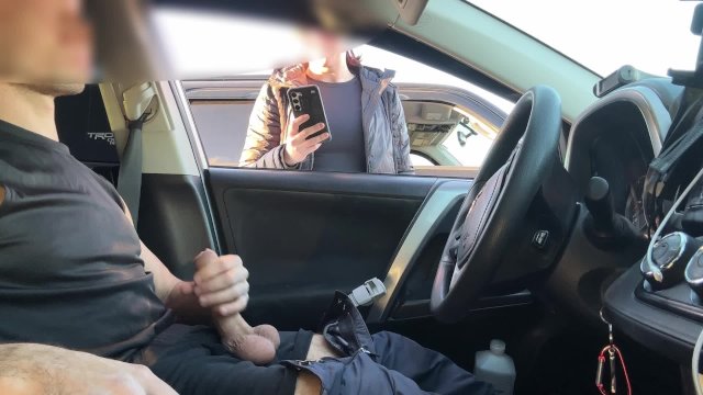 Parking Lot: She Can't Stop to Watch My Hard Cock , Bigmax8inch