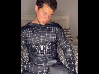 🔥SPIDERMAN GAY Plays with his Flexible Cock😏😏
