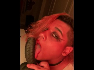 Transgender Slut Blows BBC Monster Cock