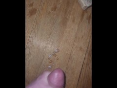 Cumming on the kitchen table 