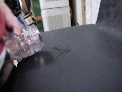 透明な貫通型オナホでシコシコ大量射精しました