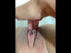 Thighs curl up around the vibrator