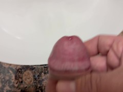 Huge Cum in a Marble Sink