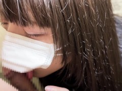 揺れる船の多目的トイレでパンパンに張った金玉をしゃぶってフェラ抜きごっくん 8/16