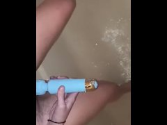 So wet and juicy vibrating in the shower OFs Babyloves93
