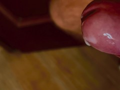 Close up cumshot of horny DILF