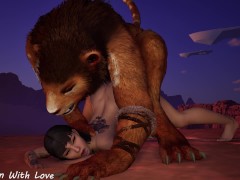 BEAUTIFUL FURRY SEX OF A TIGER AND A GORGEOUS GIRL