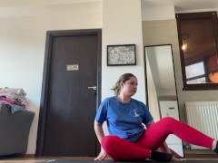 Yoga with farts. Full clip on my of page