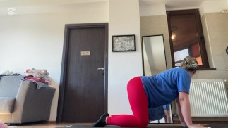 Yoga with farts. Full clip on my of page