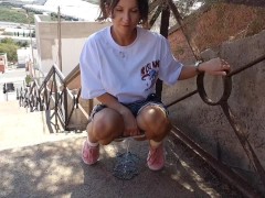 Cute College Girl Public Pee Compilation