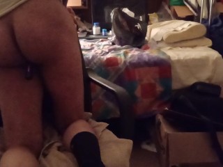 MY MOM IS IN THE OTHER ROOM SERIES SEASON 2-BOOTY TOY IN BLACK ASS ON a CHAIR EP. 1