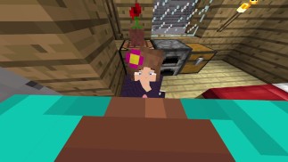 Горячий секс, сиськи и минет с Дженни в майнкрафте