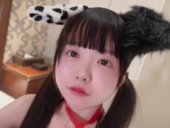 💗”赤ちゃんつくりゅっ♡！”メスの小型犬に子作り交尾変態SEX教えてみたっ💕お尻を叩いたらワンって鳴く変態わんちゃんです💕【ゆりんのちいさくてごめんなさい♡】 - Screenshot 2 of 16 - ハメ撮り