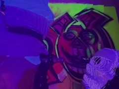 Masked Artist Jerks Off Restrained Man In Her Kinky Studio Until He Cums On Her Tits.