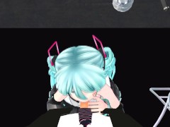 [MMD] Miku giving blowjob [18+]